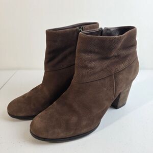 COLE HAAN NikeAir Brown Leather Suede Cassidy Ankle Boots Size 9B EUC